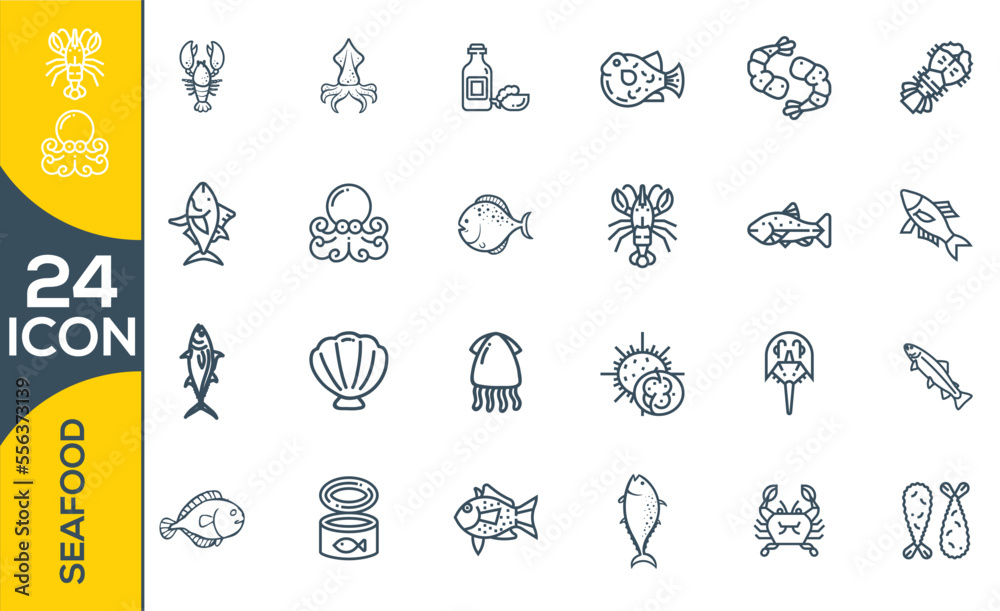 SEAFOOD ICON SET DESIGN SEAFOOD ICON SET DESIGN
