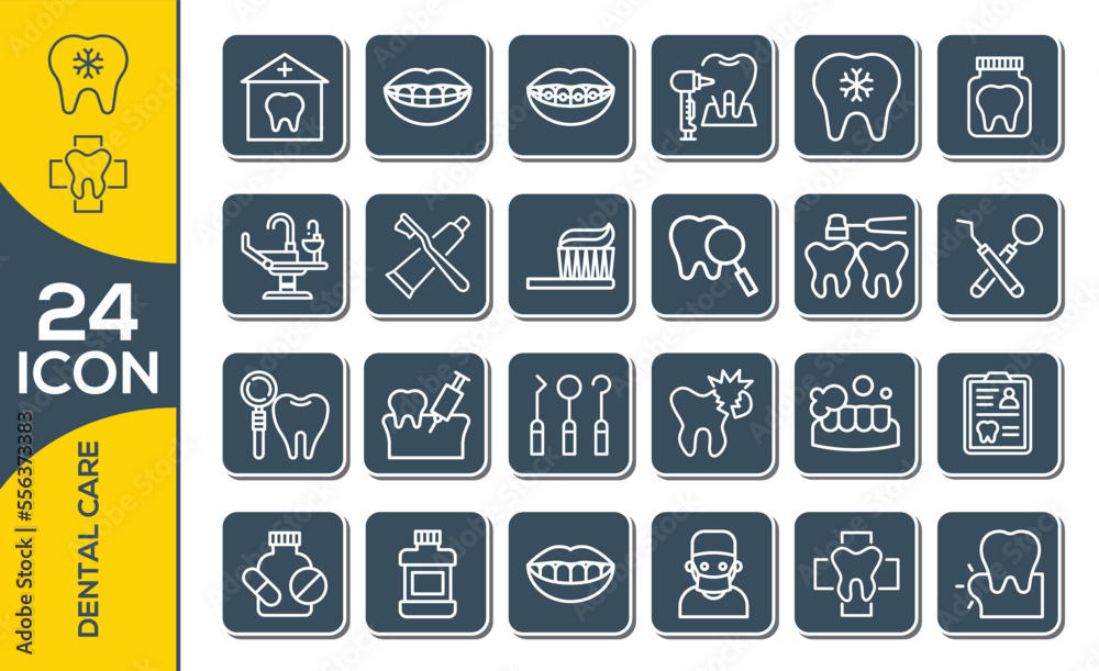 DENTAL CARE ICON SET DESIGN DENTAL CARE ICON SET DESIGN