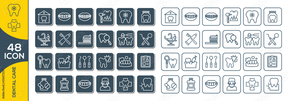 DENTAL CARE ICON SET DESIGN DENTAL CARE ICON SET DESIGN