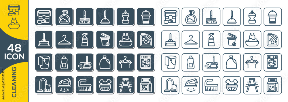 CLEANING ICON SET DESIGN CLEANING ICON SET DESIGN