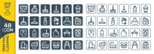 Wallpaper Mural CLEANING ICON SET DESIGN Torontodigital.ca