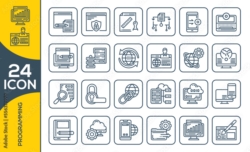 PORGRAMMING ICON SET DESIGN PORGRAMMING ICON SET DESIGN