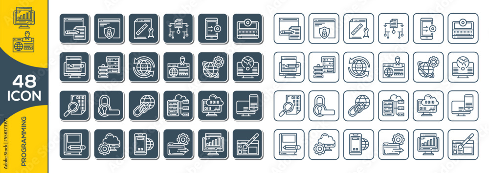 PORGRAMMING ICON SET DESIGN PORGRAMMING ICON SET DESIGN