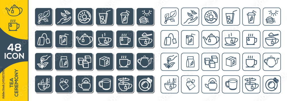 tea ceremony icon set design tea ceremony icon set design