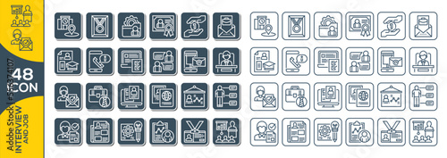 INTERVIEW AND JOB ICON SET DESIGN