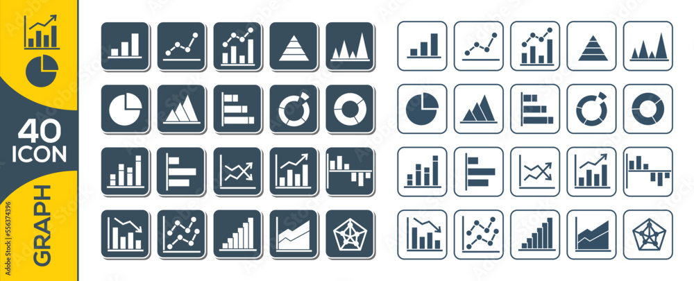 graph icon set design graph icon set design