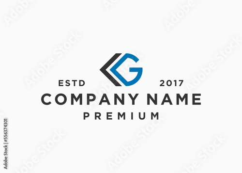 letter kg logo design vector illustration template