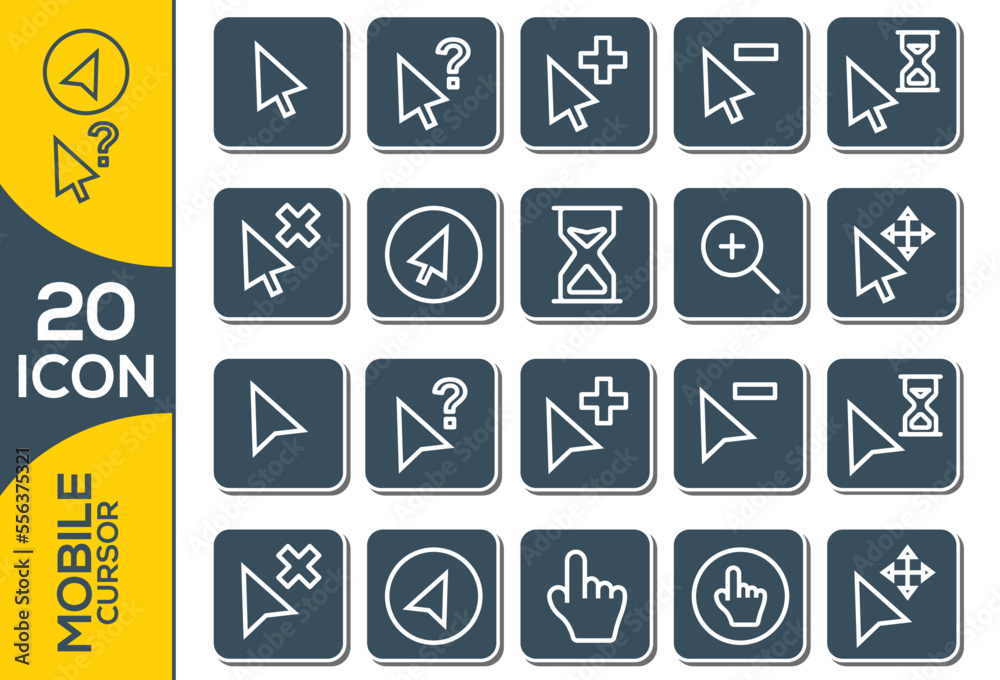 mobile icon set design mobile icon set design