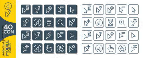 mobile icon set design