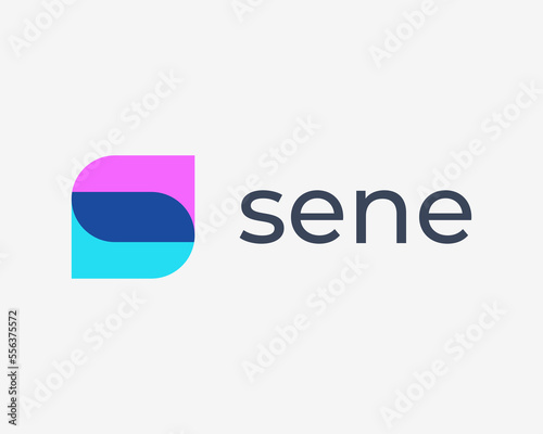 Letter S Abstract Overlap Color Overlapping Colorful Modern Simple Contemporary Vector Logo Design