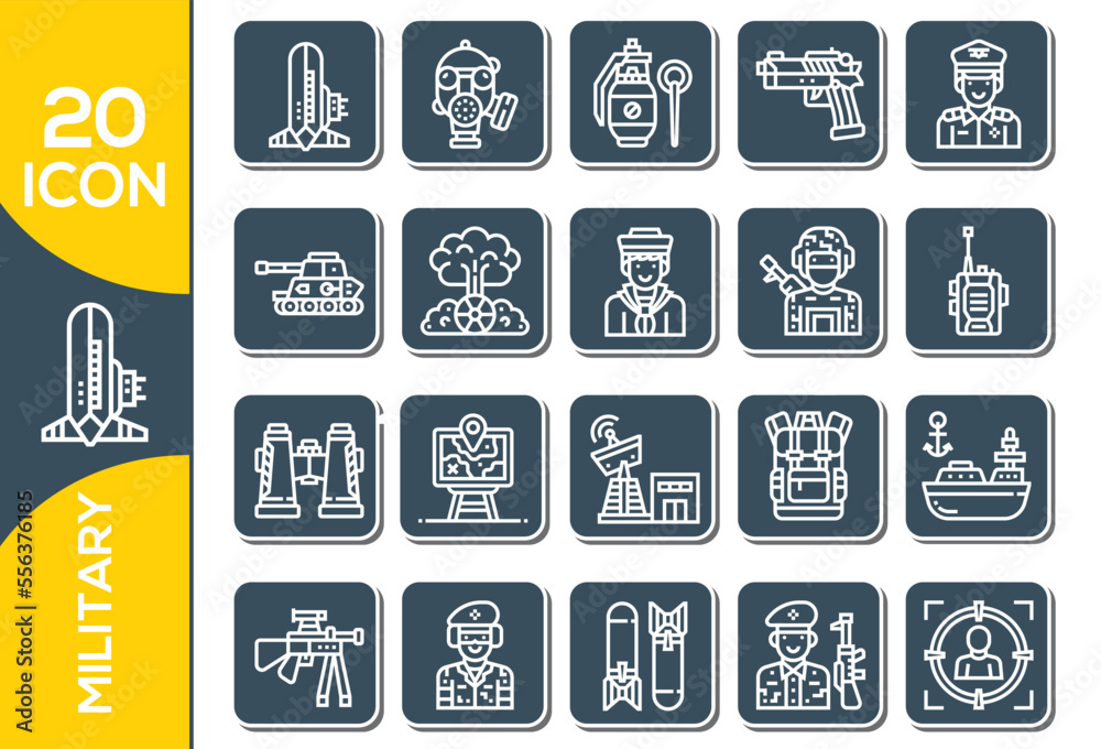 MILITARY ICON SET DESIGN MILITARY ICON SET DESIGN