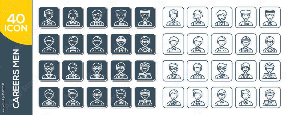 custom made wallpaper toronto digitalDoctor and Nurse line icons set. Vector illustration on a white background. Editable stroke.set of job seach icons ,such as work, career, traning, business, skill, meeting.Set of Headhunting icon.