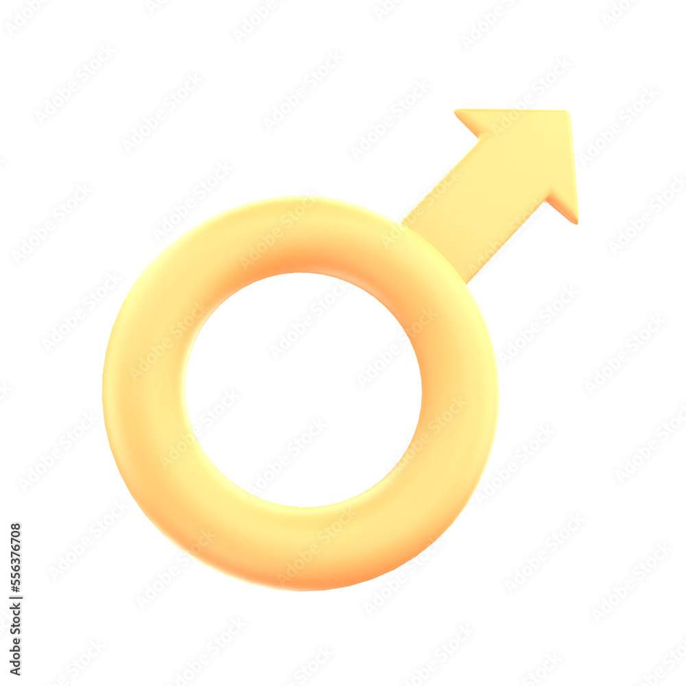 3d render male symbol illustration 3d render male symbol illustration