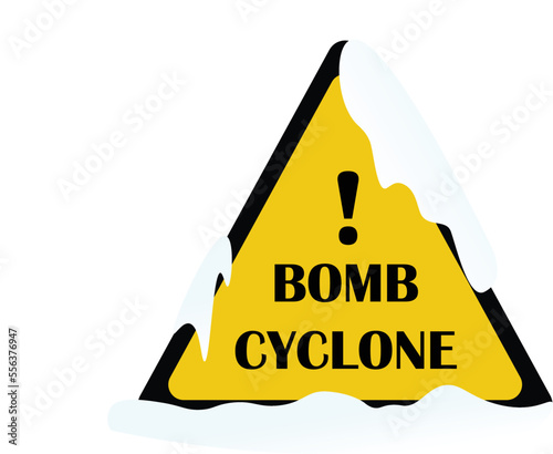 Bomb Cyclone Vector Illustration. blizzard road Vector Illustration. 