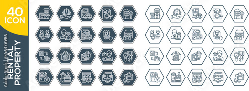 rental property icon set design