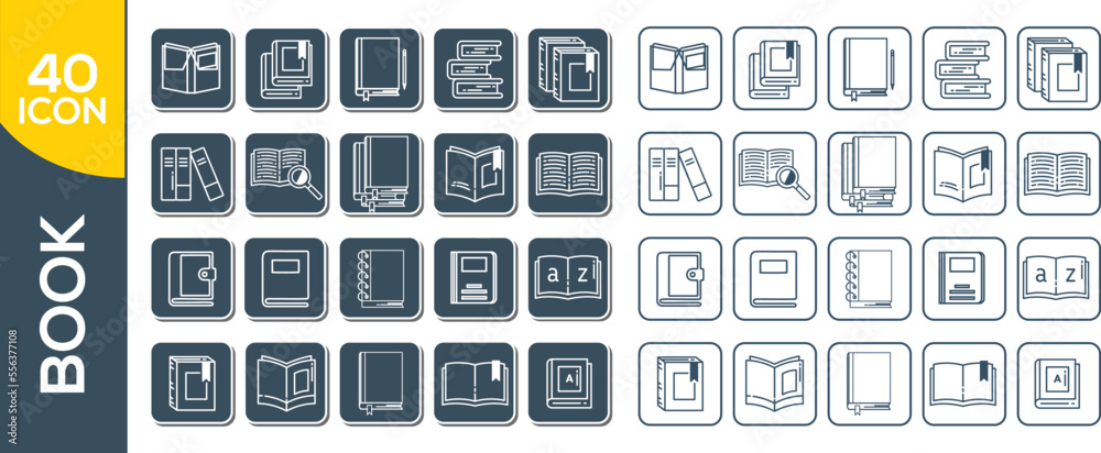 book icon set design book icon set design