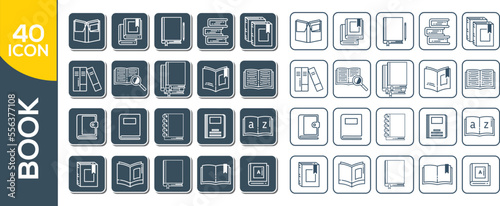 book icon set design
