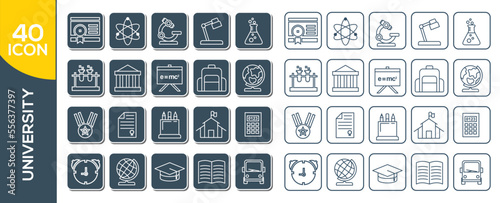 UNIVERSITY ICON SET DESIGN