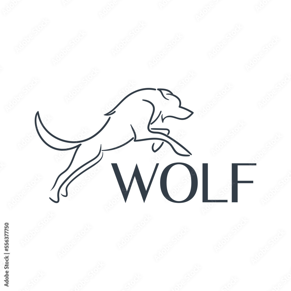 logo about a wolf with a white background. Using the coreldraw x5 application with line techniques.