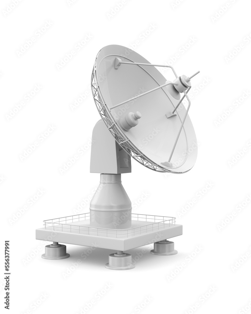 satellite dish on white background. Isolated 3D illustration satellite dish on white background. Isolated 3D illustration