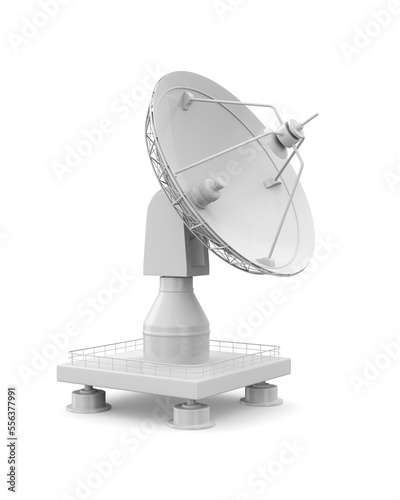 satellite dish on white bac...