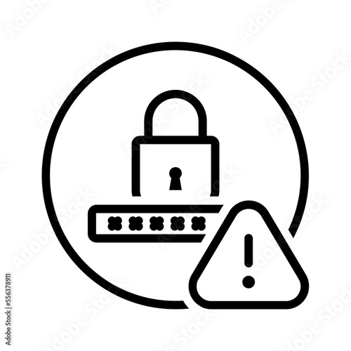 Black line icon for Forgot Password