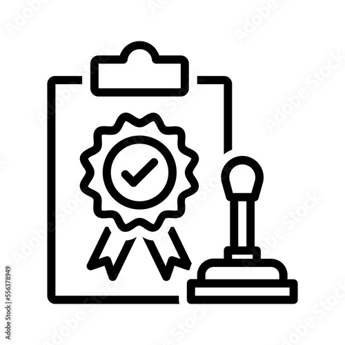 Black line icon for Regulatory