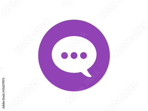 Message icon. Speech bubble and Sms Chat with message on an isolated background. Vector illustration 