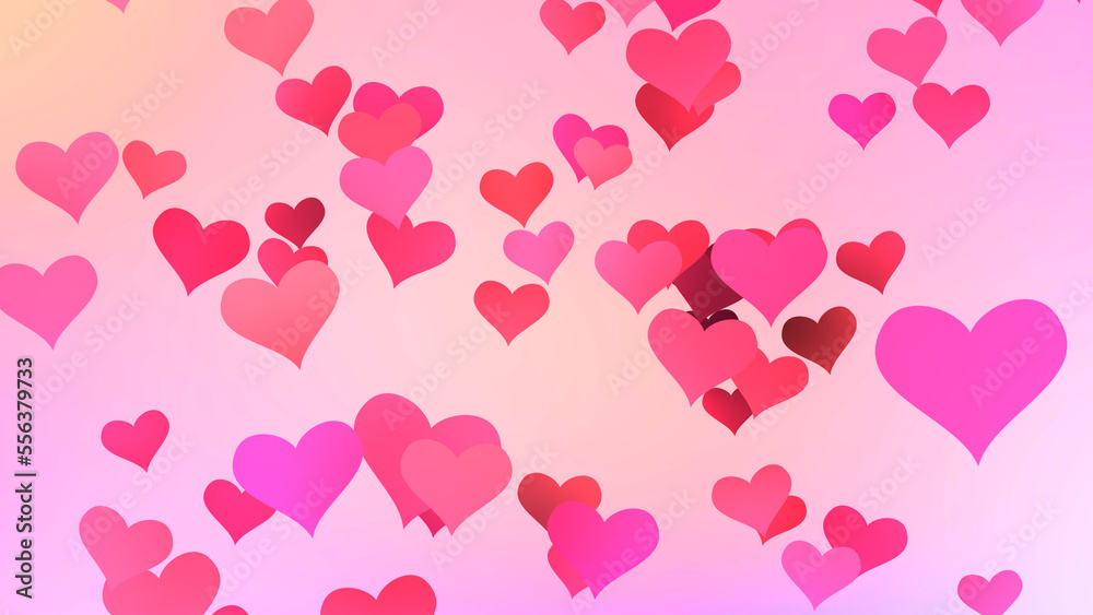 Valentines day background with love hearts