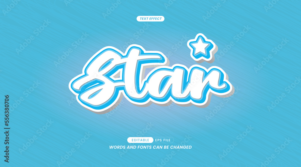 Editable Text Effect - Star Slogan with Background Editable Text Effect - Star Slogan with Background