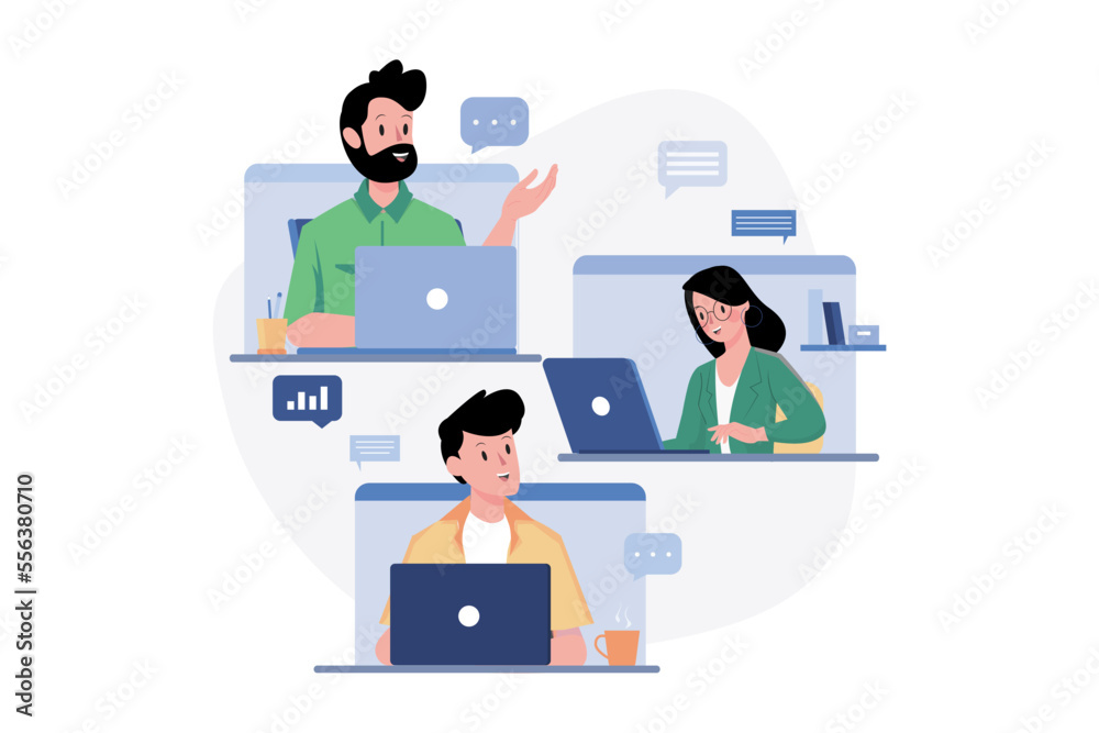 Business People Doing Online Meeting