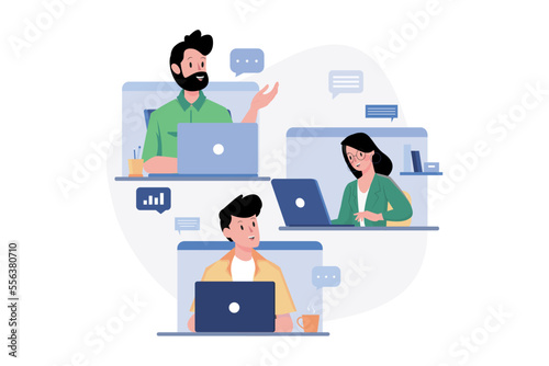 Business People Doing Online Meeting