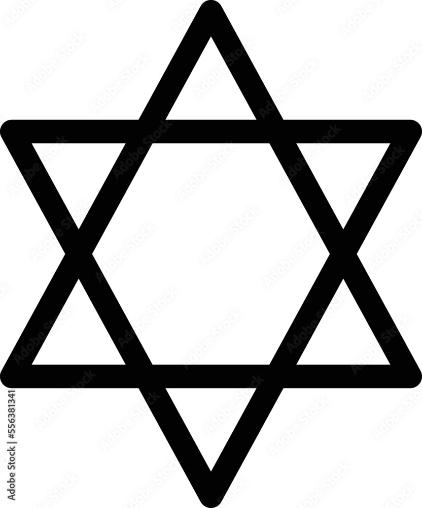 Judaism religious symbol. Isolated Flat Vector Illustration Stock ...