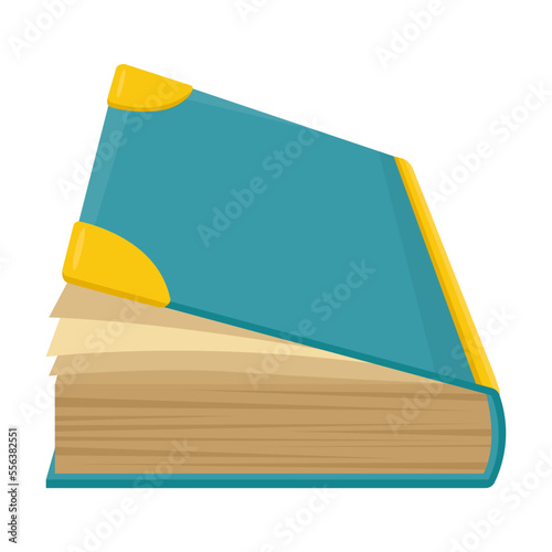 Hardcover book vector illustration. Hard cover book isolated on white background. Literature concept