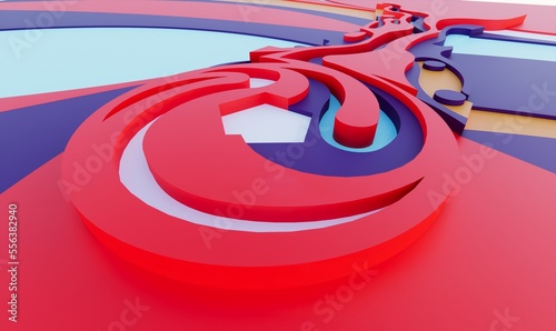 3D Backround Illustration 2023 World Cup Theme U20