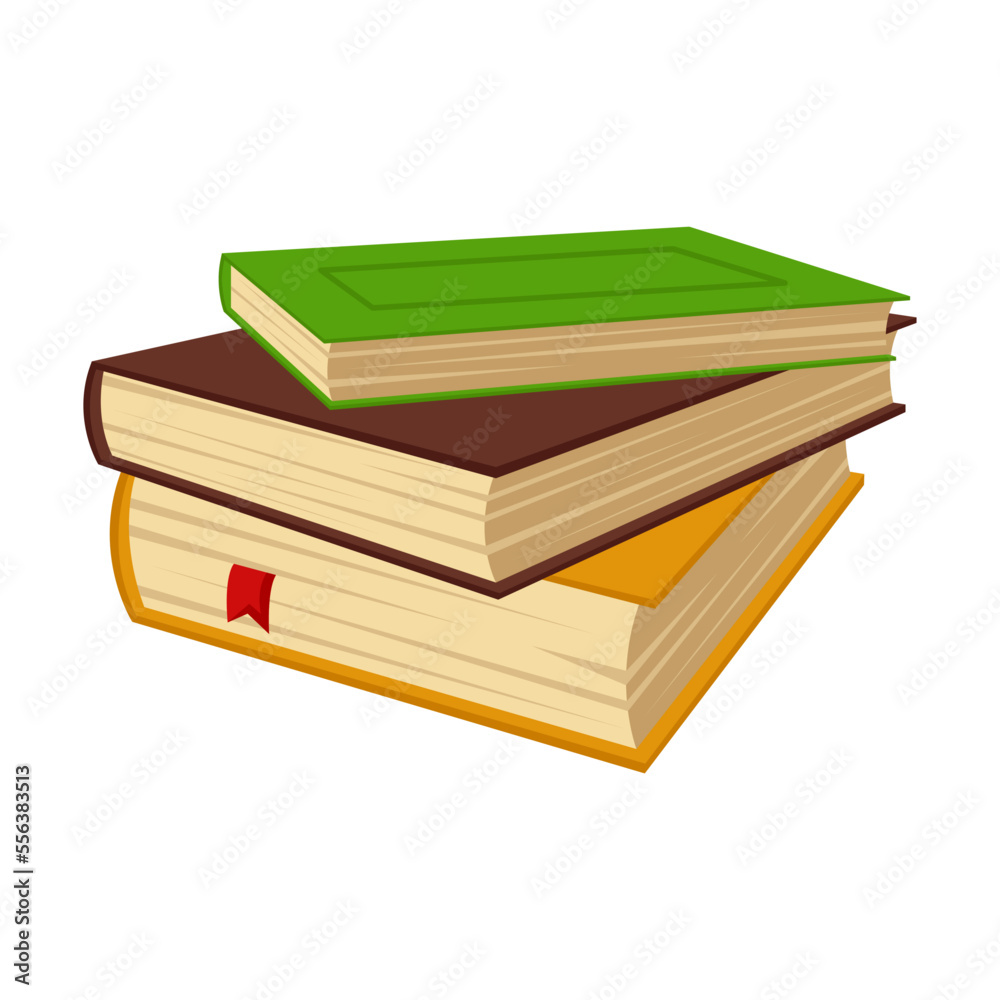 Stack of old book vector illustration. Stack of hard cover books isolated on white background. Literature concept Stack of old book vector illustration. Stack of hard cover books isolated on white background. Literature concept
