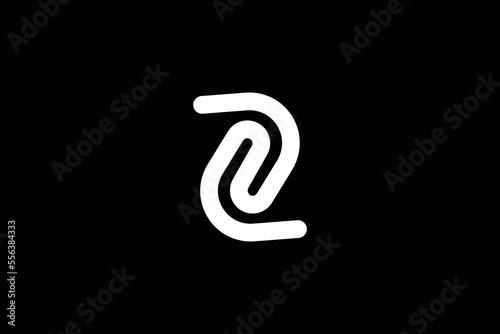 Minimal Awesome Trendy Professional Letter Z n Logo Design Template On Black Background