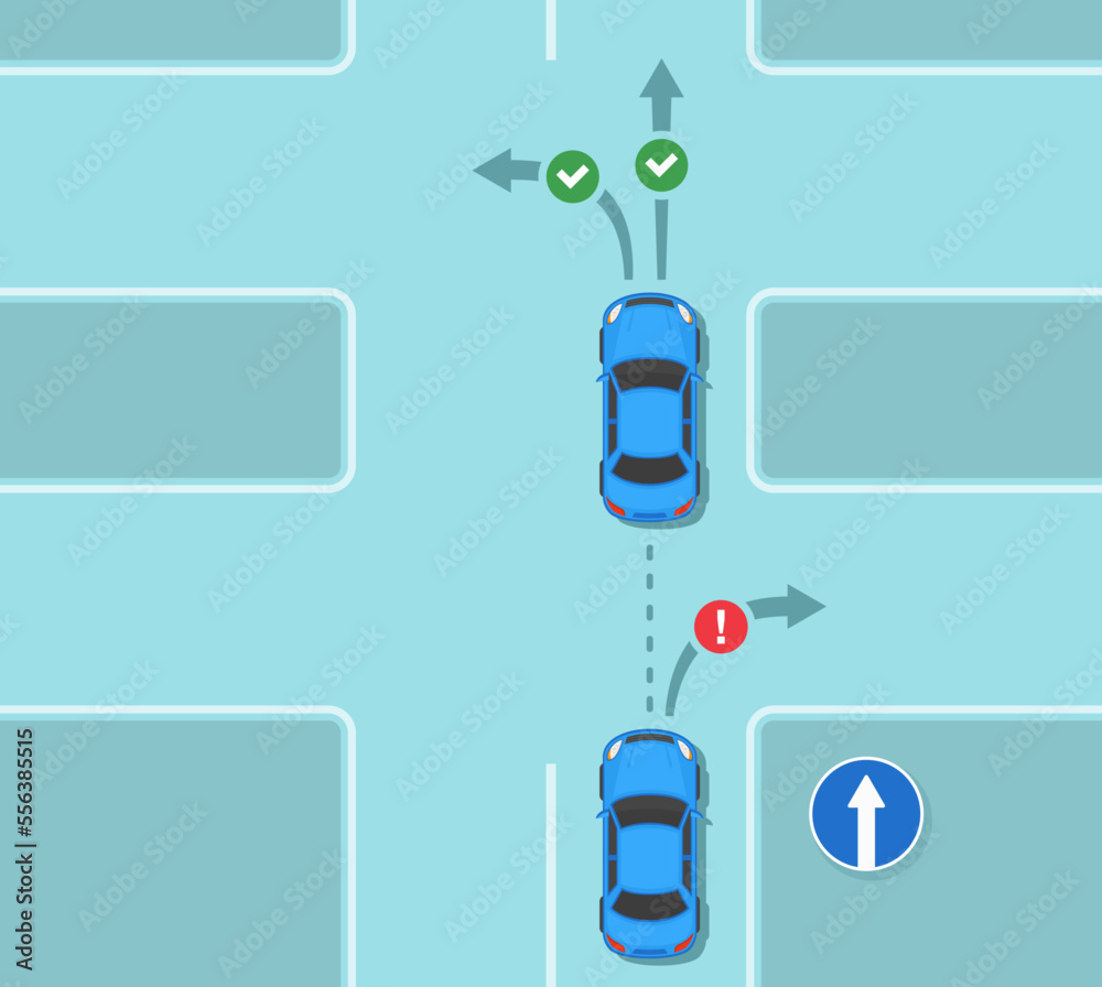 Vetor De Safe Car Driving Tips And Traffic Regulation Rules Straight vetor-de-safe-car-driving-tips-and-traffic-regulation-rules-straight