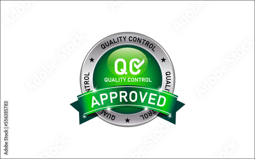 Quality control sign graphic vector illustration design template