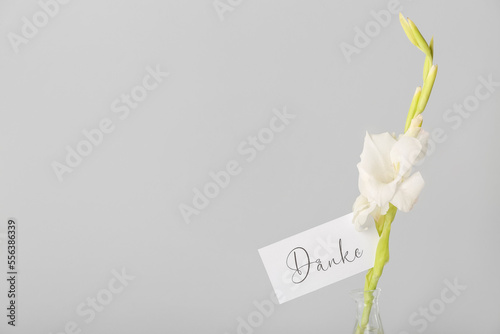 Card with text DANKE and gl...