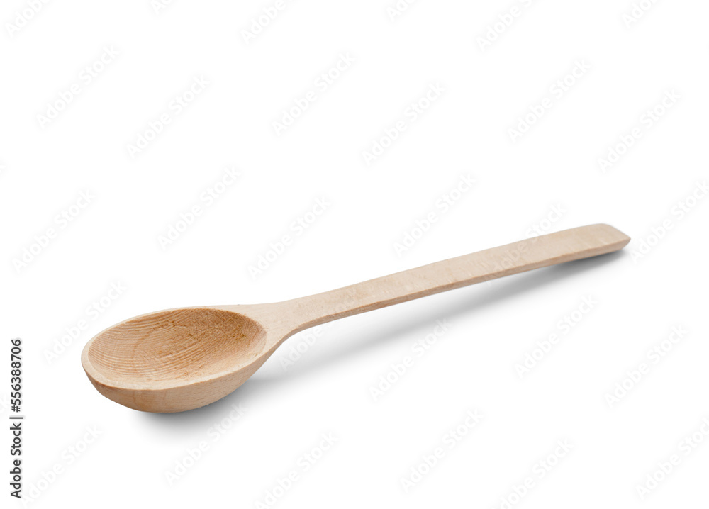 Wooden spoon isolated on white background Wooden spoon isolated on white background