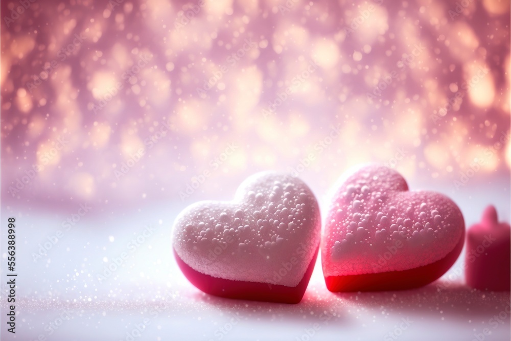 Cute hearts, Valentine's Day, bokeh lights Micro hearts. Cute hearts, Valentine's Day, bokeh lights Micro hearts.