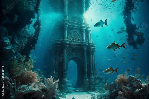 underwater ancient temple © vuang