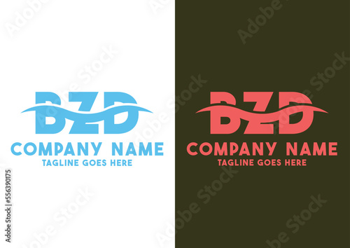 Letter BZD logo design template, BZD logo photo