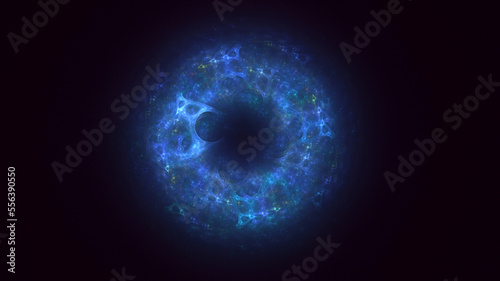 3D rendering abstract round light background