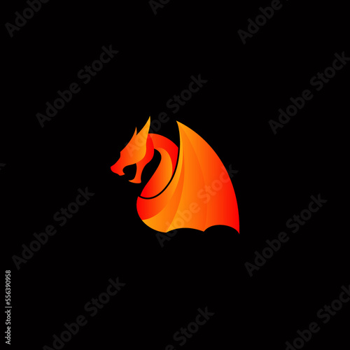 dragon vector illustration for icon,symbol or logo. dragon template logo