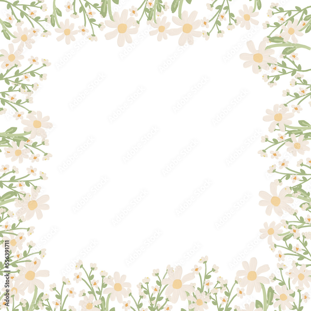 oil paint wild flower frame banner background oil paint wild flower frame banner background