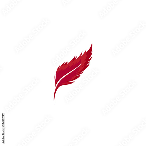 vector illustration of feathers for icons, symbols or logos. flat feather logo 