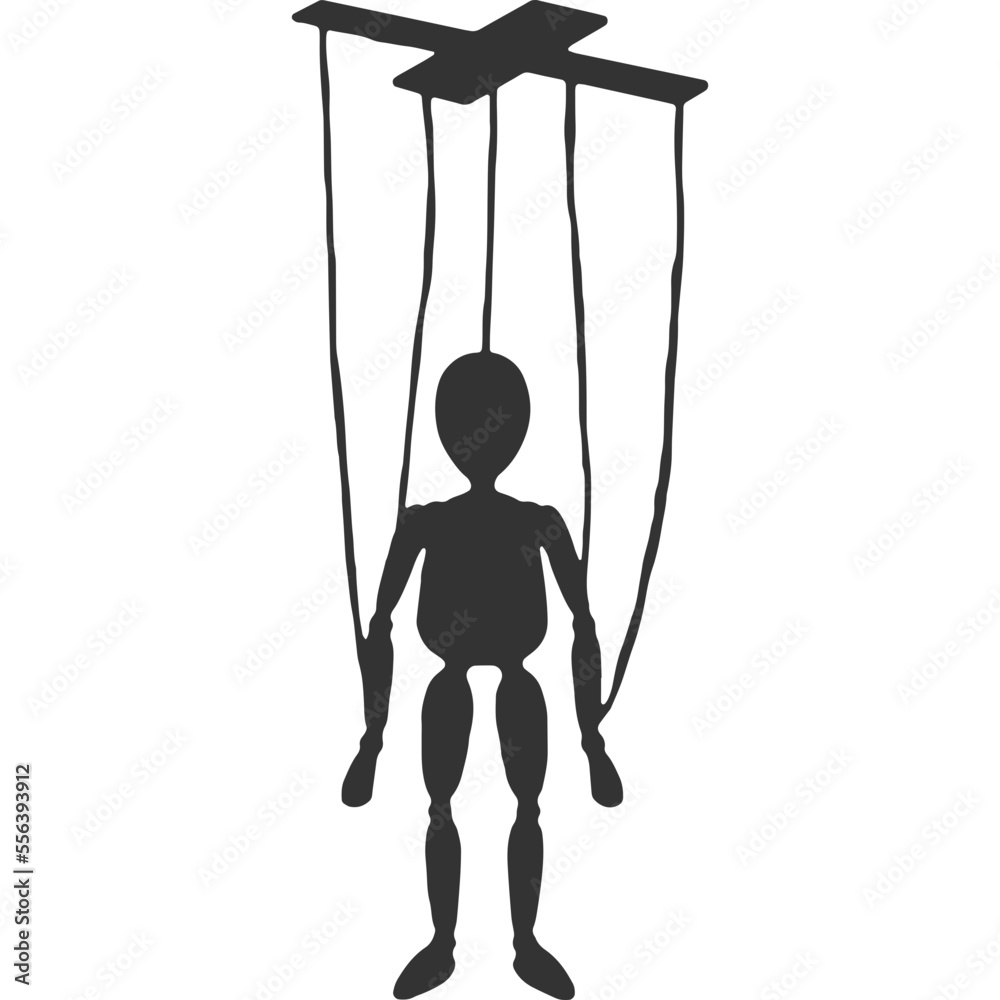 Ταπετσαρία Wooden Puppet Vintage Illustration Vector