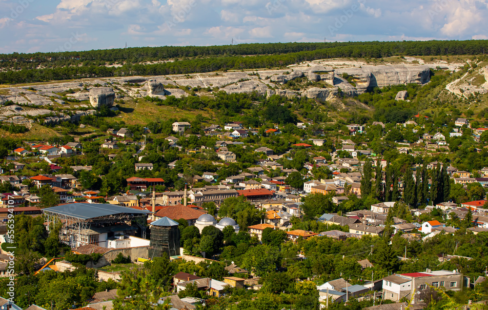 Obraz premium View of the old city from above. Crimea, Bakhchisaray.